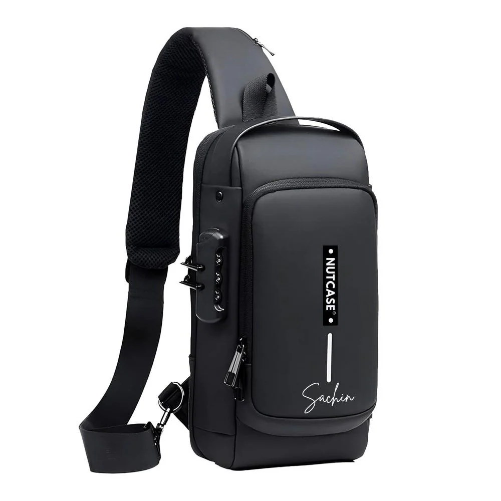 Crossbody Bag for Men | Personalized Sling Bag Side Backpack with USB Charging & Anti-Theft Lock - Image 5