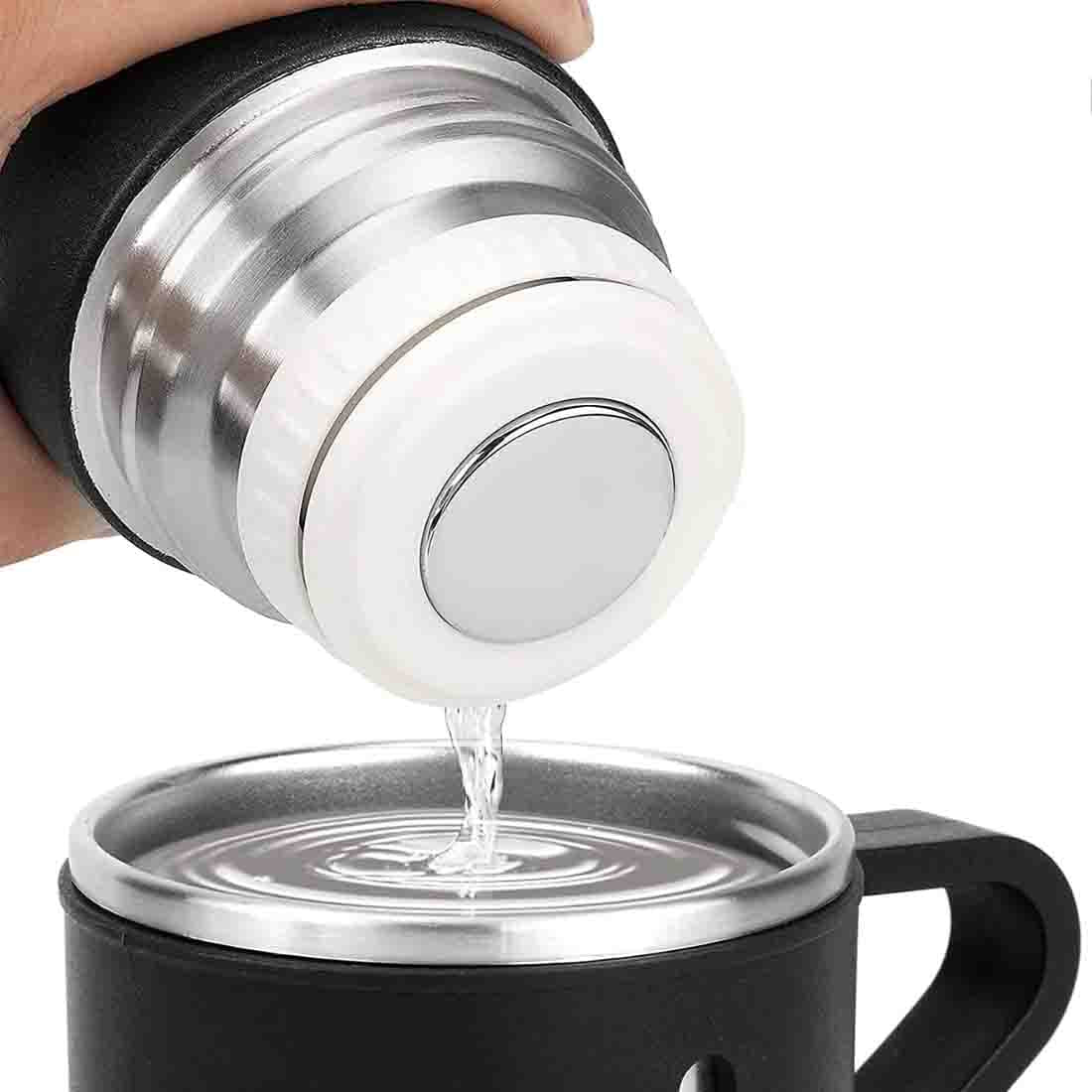 Custom Thermos With Cup Lid 3 Cups Gift Box Set for Travel Outdoor Camping - Add Name - Image 21