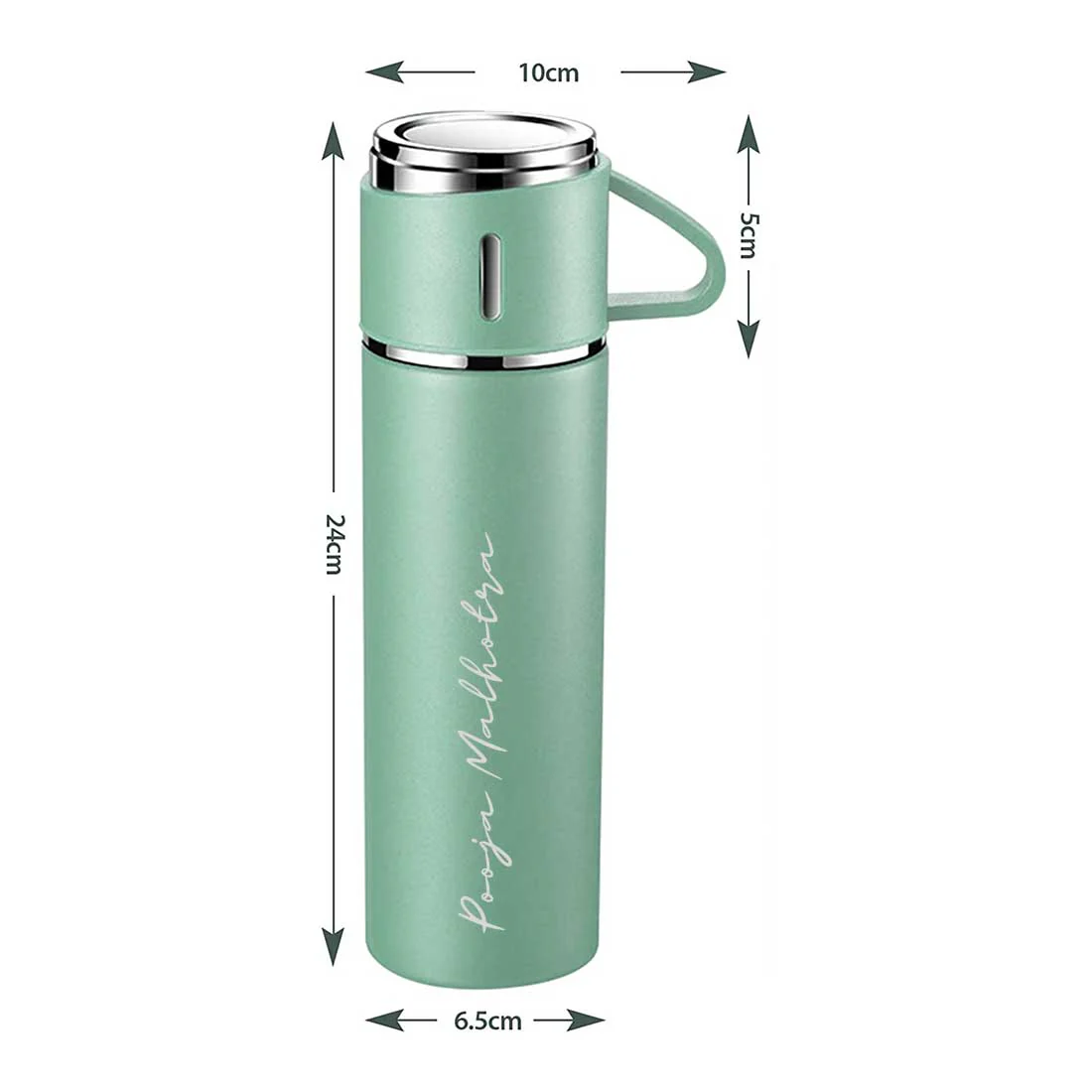 Custom Thermos With Cup Lid 3 Cups Gift Box Set for Travel Outdoor Camping - Add Name - Image 29