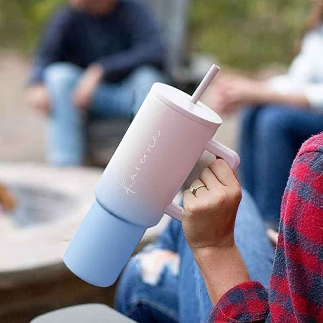 Nutcase Customized Tumbler and Straw for Water, Drinks Large Travel Cups 1200ml - Image 12