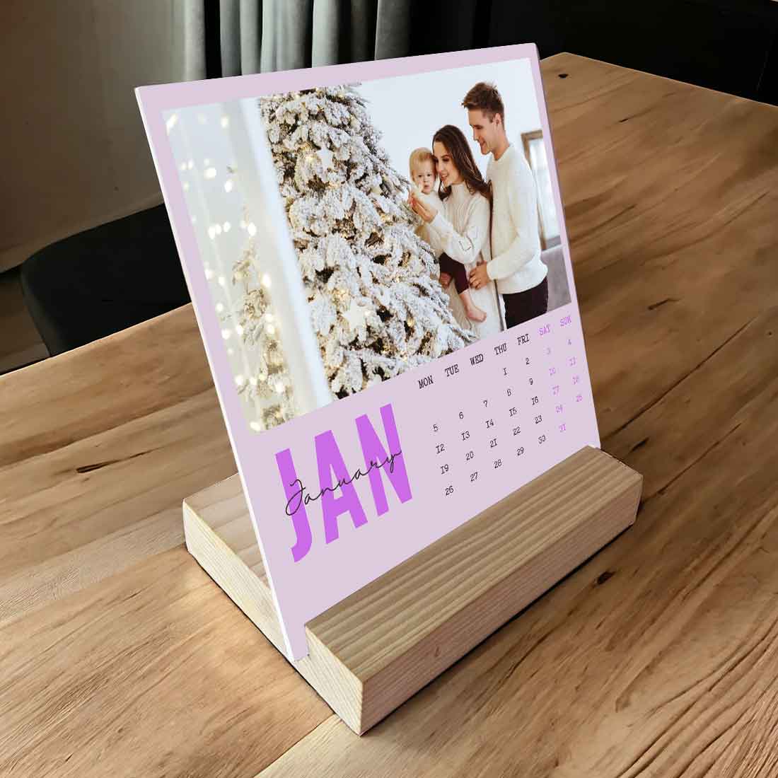 Nutcase Personalized Calendars with Pictures - Beautiful Calendars with Wooden Stand - Image 4
