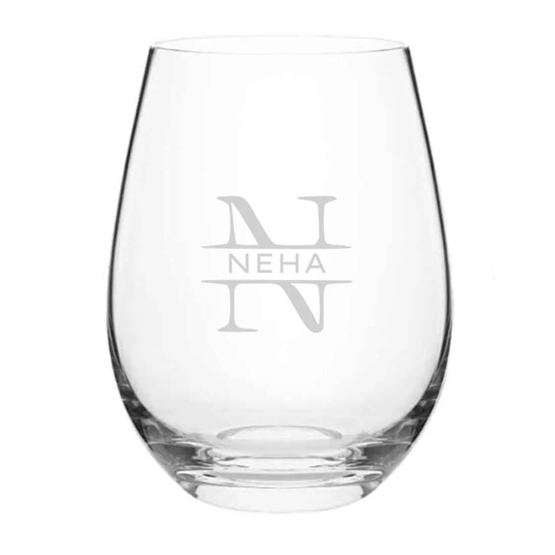 Custom Engraved Whiskey Glass Stemless Wine Glasses with Monogram Name 400 ML - Image 7