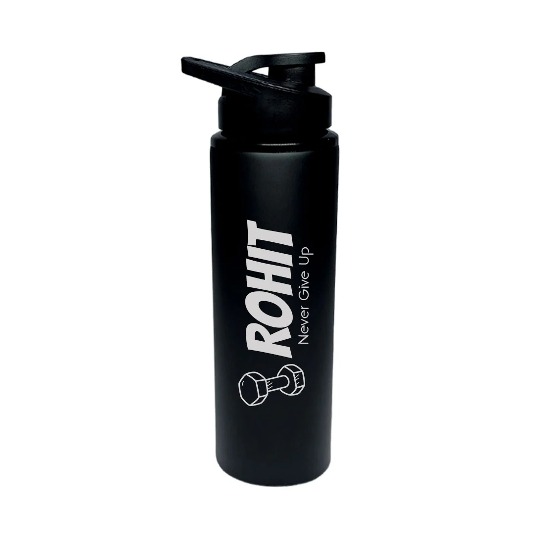 Personalised Sipper Water Bottle with Name Stainless Steel for Gym College Office - Image 3