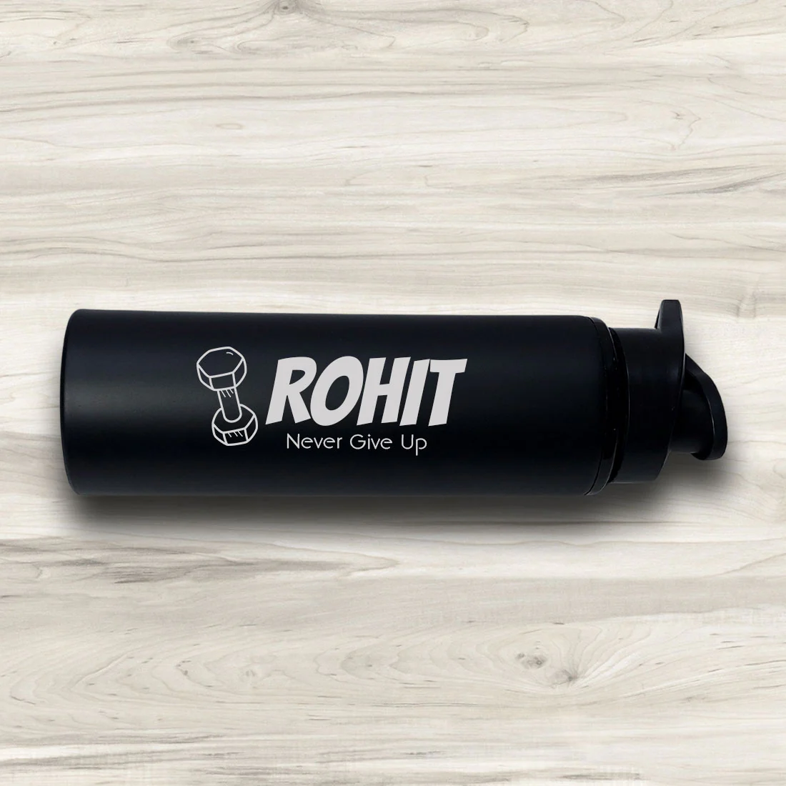 Personalised Sipper Water Bottle with Name Stainless Steel for Gym College Office - Image 6